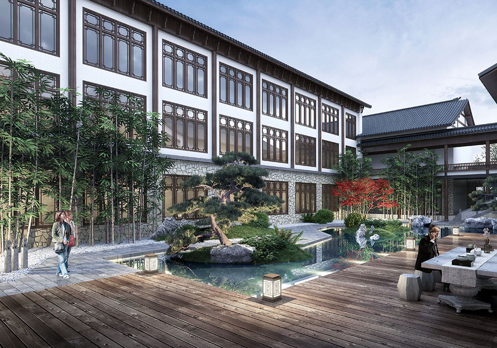 雁蕩山朝陽山莊規(guī)劃、景觀、施工圖設(shè)計輕奢度假酒店